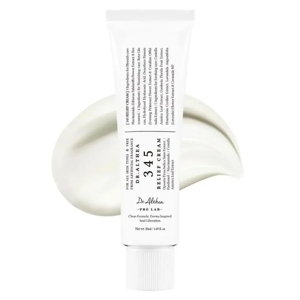 DR ALTHEA 345 Relief Cream Mist — 345 Relief Formula & Antioxidant — Side angle view of spray bottles