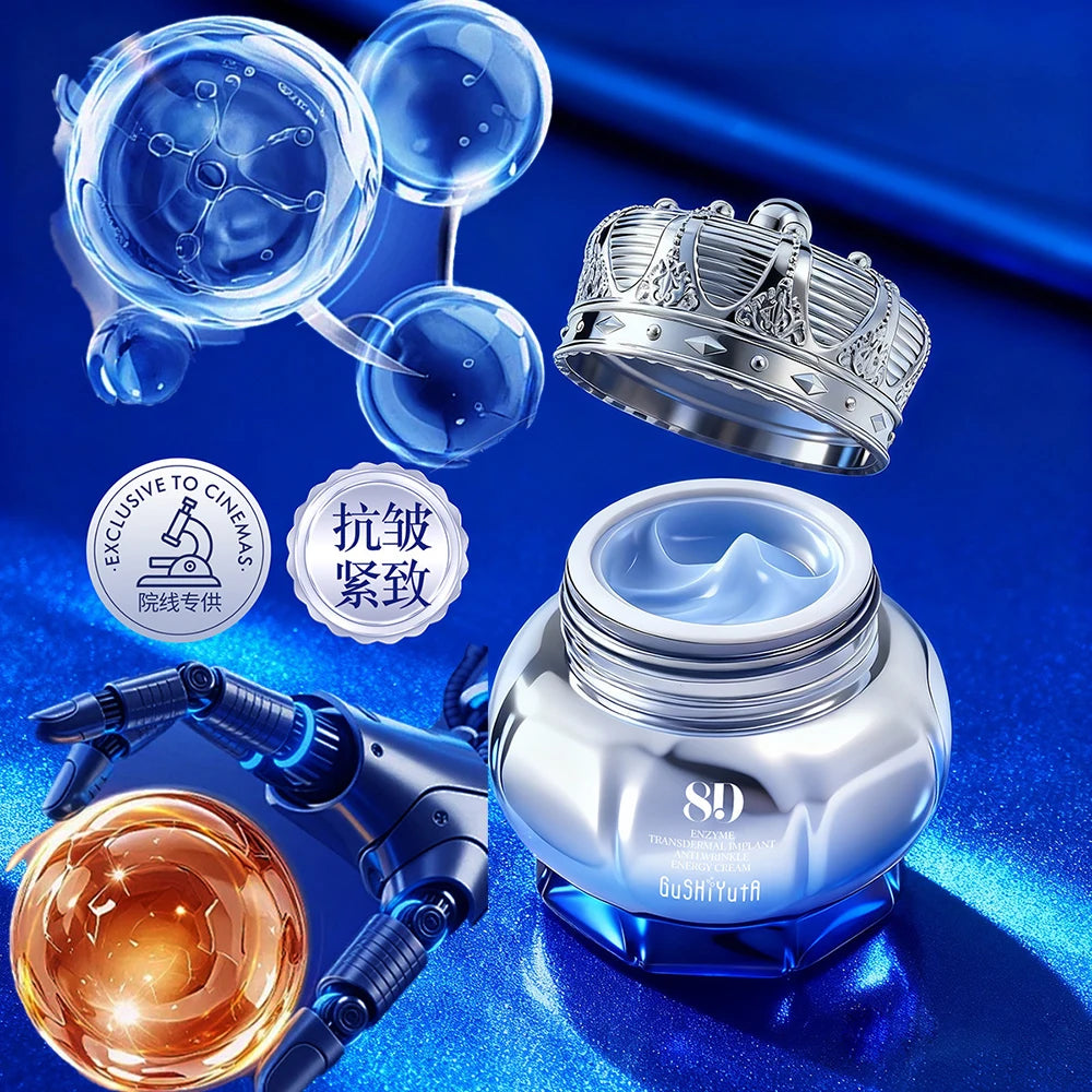 Jar of firming lifting face cream with 8D energy complex
