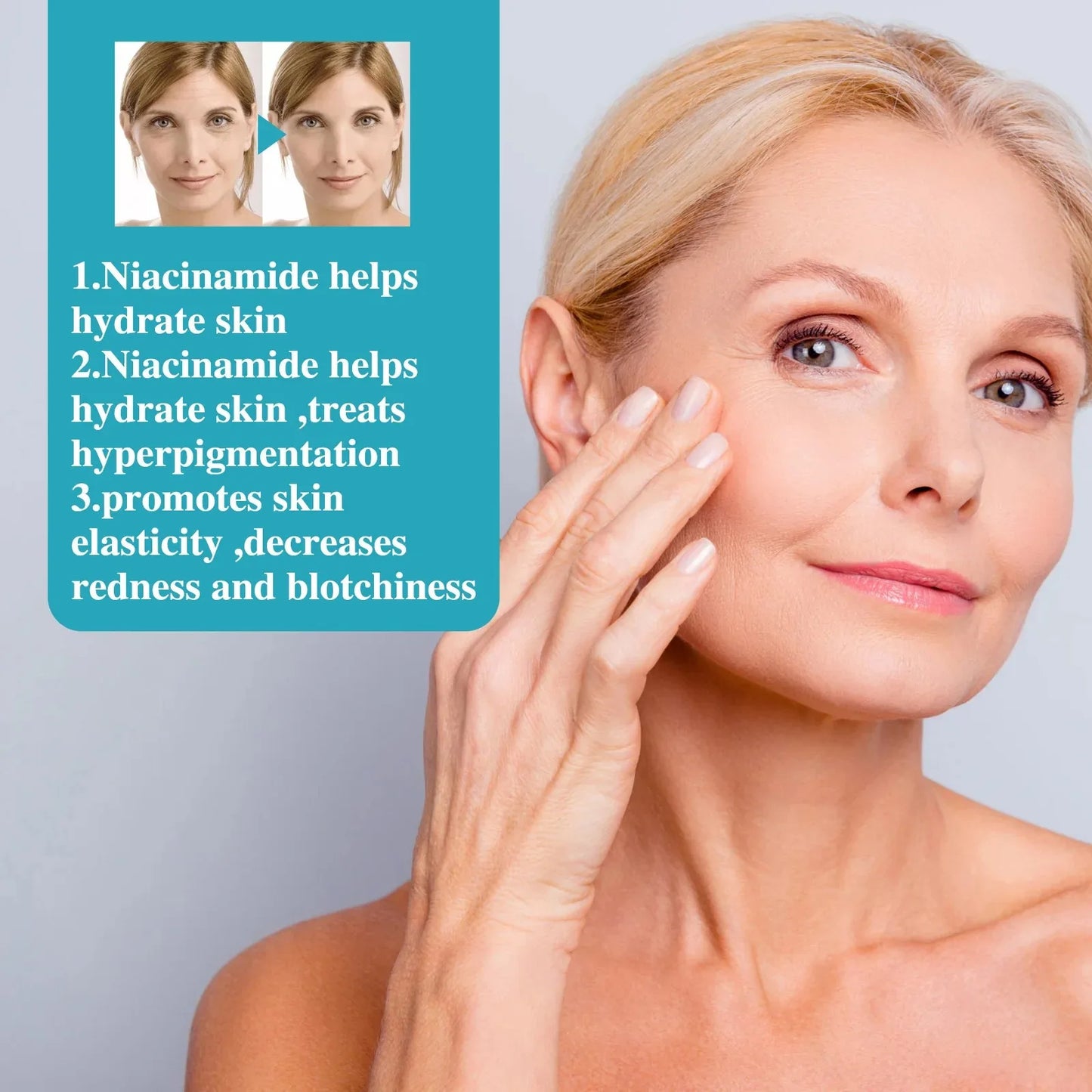 JAYSUING Nicotinamide Anti Wrinkle Serum — Nicotinamide & Collagen — Dropper and serum texture detail