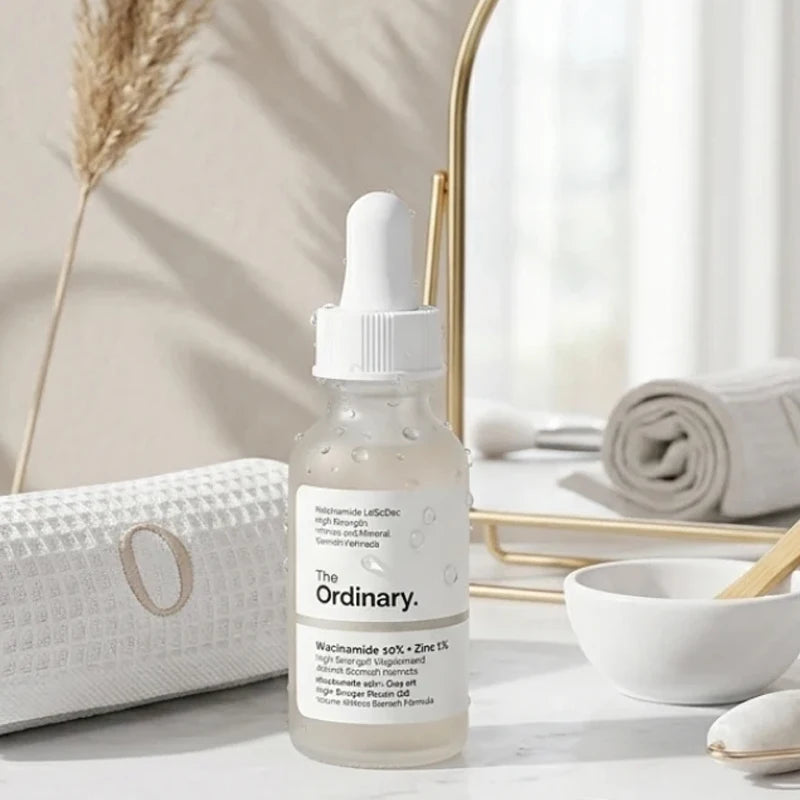 SkinSwaag Beauty The Ordinary Niacinamide 10% + Zinc 1% Serum — niacinamide + zinc — serum bottle front view on white background