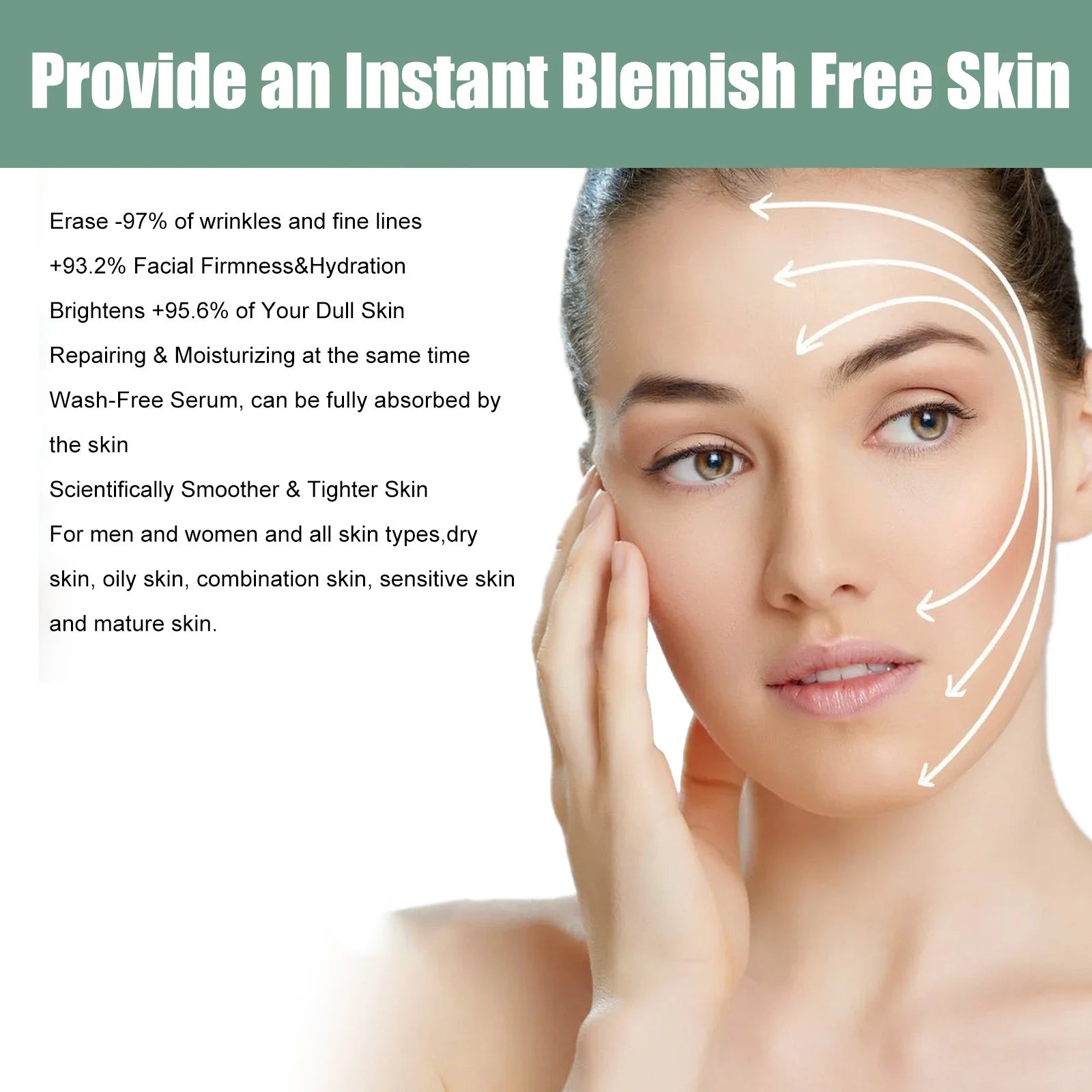 EELHOE — Collagen HA Booster Serum — Before and after skin firming and lifting results