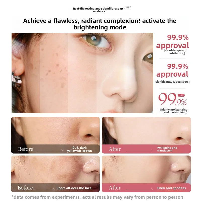 OHBT Face Skin Care Whitening Freckle Cream — Whitening & Niacinamide — Application demonstration on face