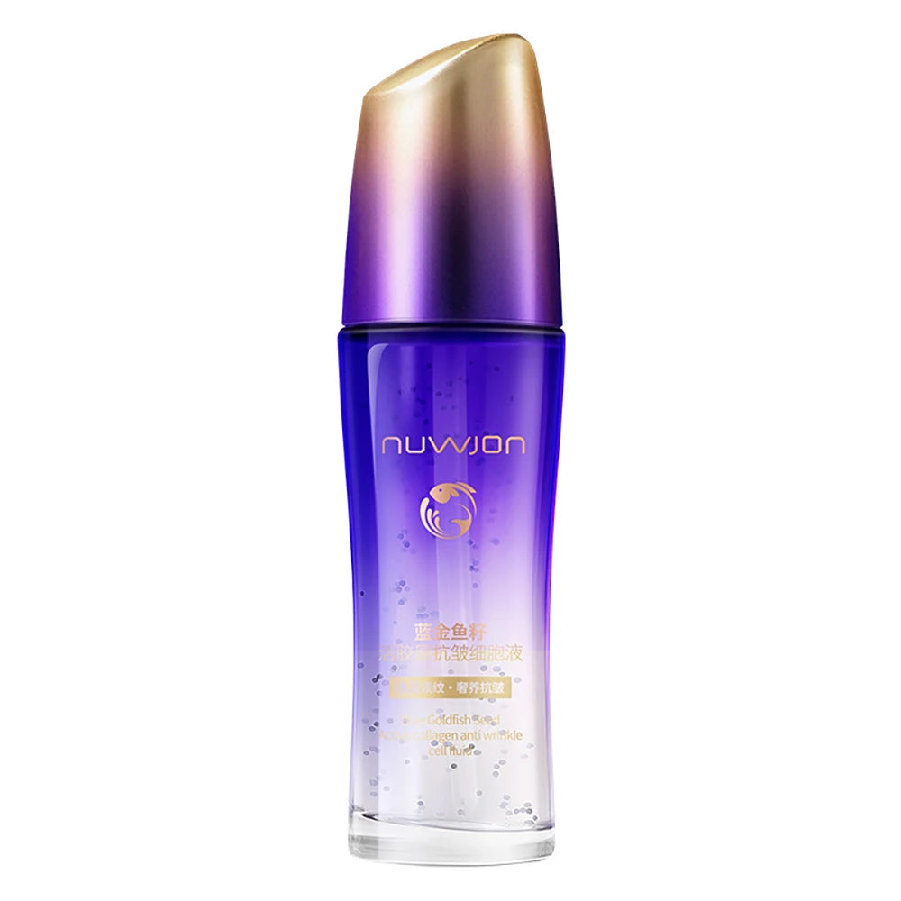 NUWJON Blue Goldfish Seed Active Collagen Anti Wrinkle Cell Liquid Moisturizing Refreshing Soft Face Care Essence Beauty Skincare  50ml