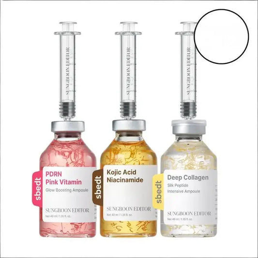 Pink glass ampoule bottle with dropper for hydrating collagen peptide serum