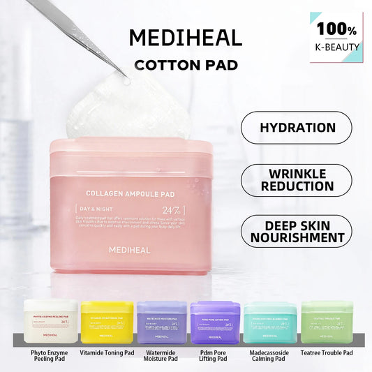 MEDIHEAL Daily Moisturizing Toner Pads Instant-Use Potent Quenching & Extended Hydration Korean Skincare
