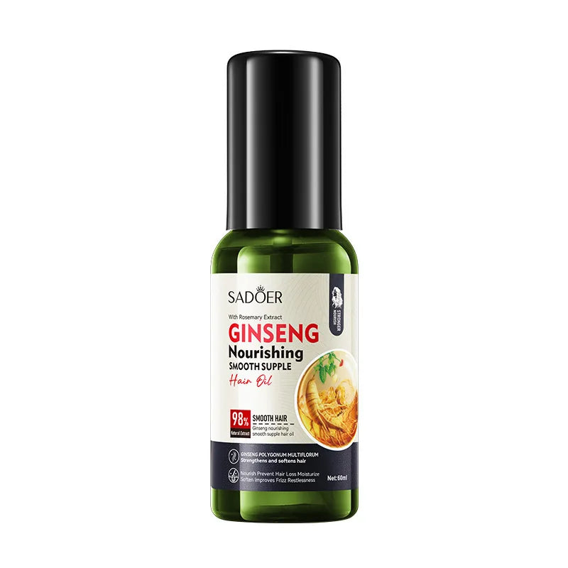 Ginseng scalp treatment oil bottle for hair nourishment and activation