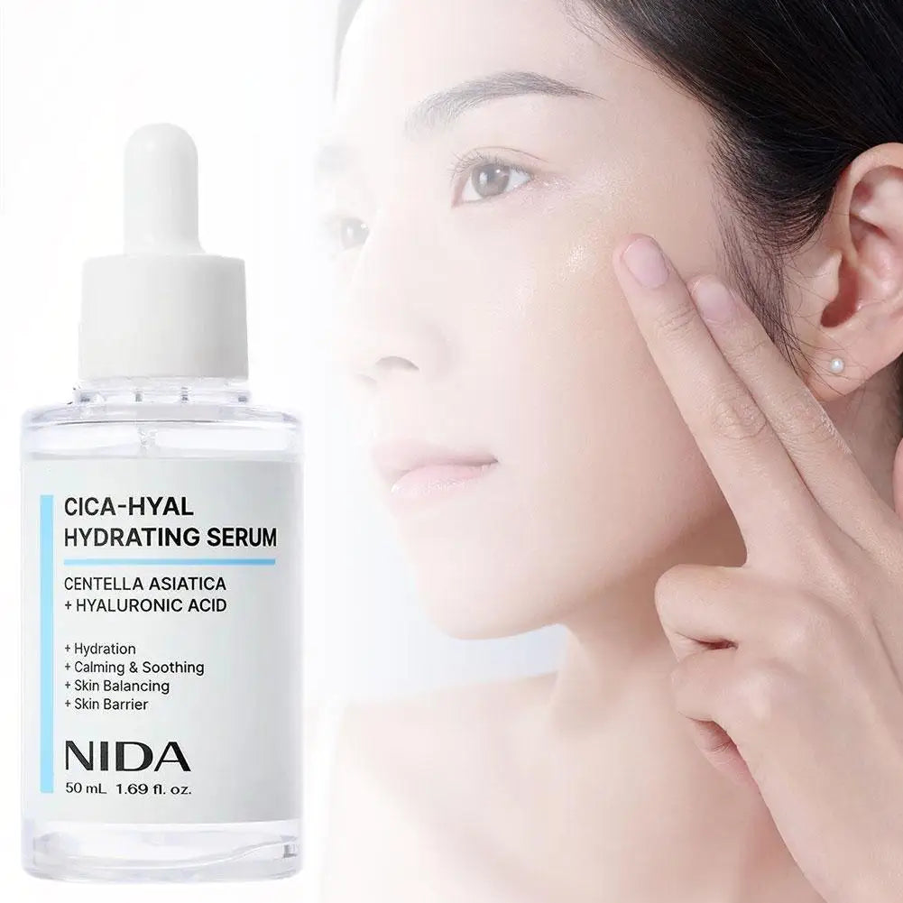 NIDA CICA-HYAL Deep Moisturizing Essence — CICA & Hyaluronic Acid — Essence applied on sensitive skin soothing demo
