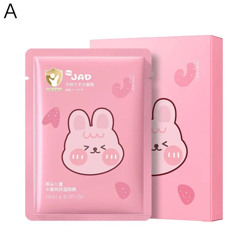 Cute animal cartoon face mask for kids with gentle moisturizing formula