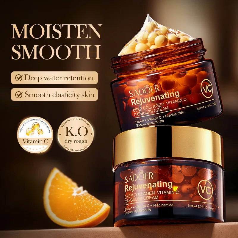Vitamin C collagen capsule firming brightening cream jar
