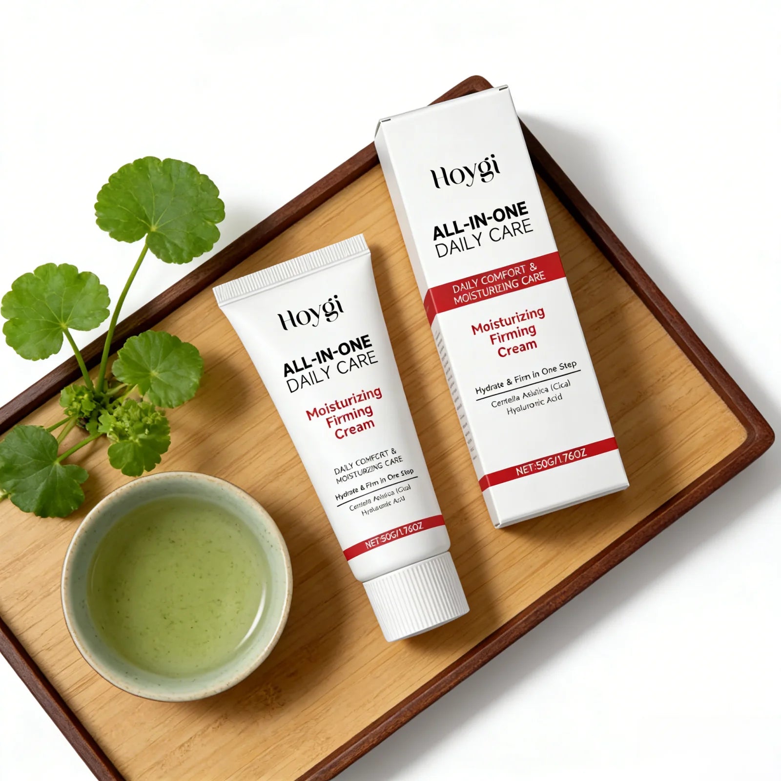 HOYGI — Centella HA Firming Cream — Cream application on face