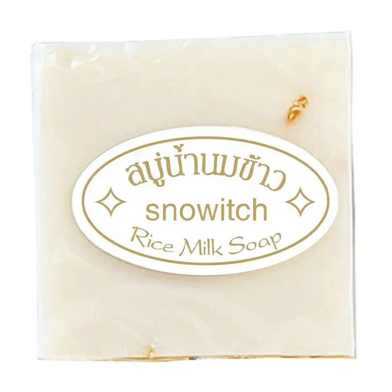 Bar of Thai rice milk soap with creamy lather and smooth texture