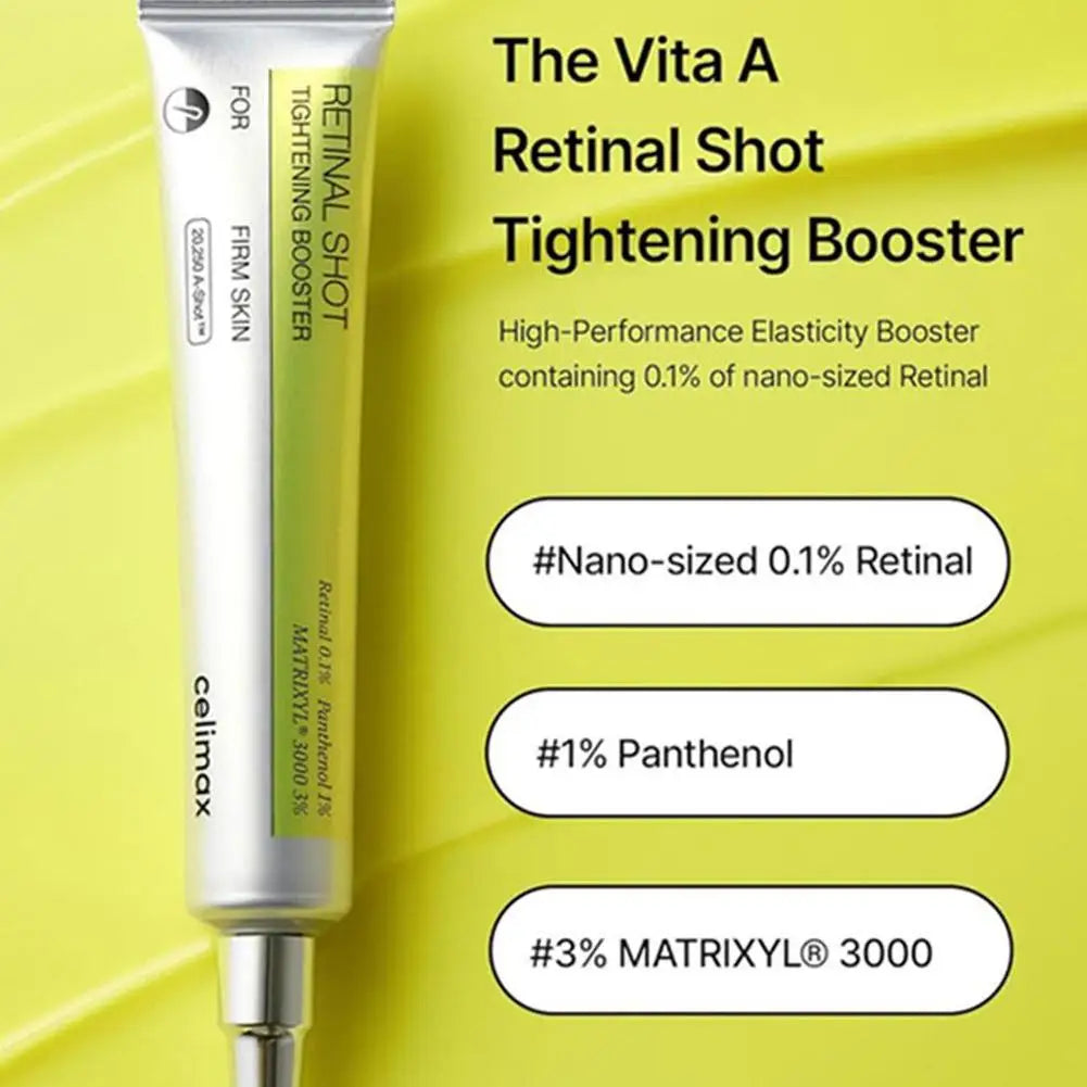 Celimax Vita A Retinal Eye Cream — retinal + vitamin A — cream texture on hand on white background