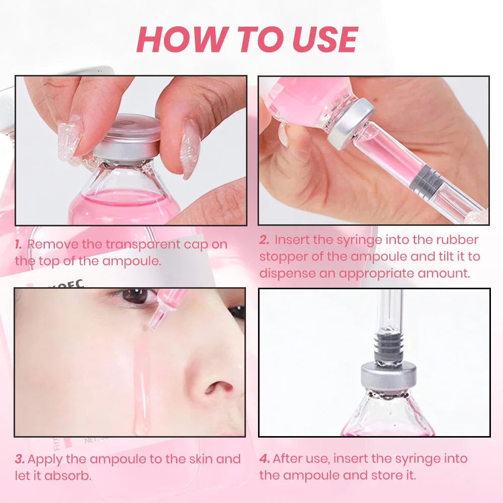 Ampoule serum bottle for deep collagen lifting treatment