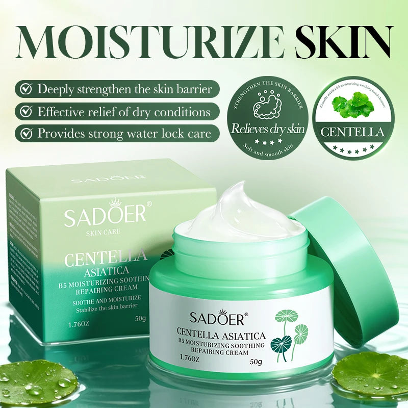 Centella Asiatica B5 barrier repair soothing cream jar for sensitive skin