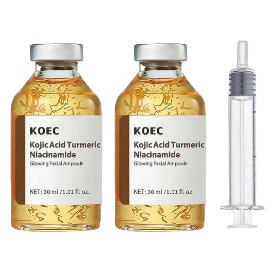 KOEC Deep Collagen Silk Peptide Serum — deep collagen + silk peptide — white and gold bottle front