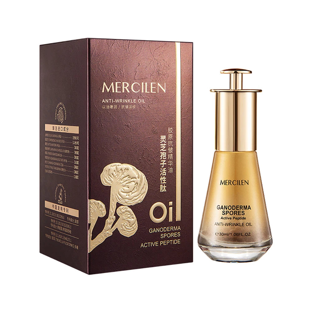 MERCILEN — Ginseng Photon Essence Oil — Product box packaging with ginseng imagery