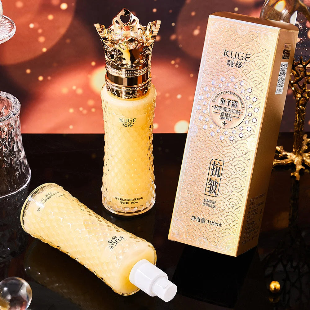 Caviar Collagen Anti Wrinkle Face Lotion Tightening Lifting Face Care Toner Moisturizing Oil Control Beauty korean skin care Set
