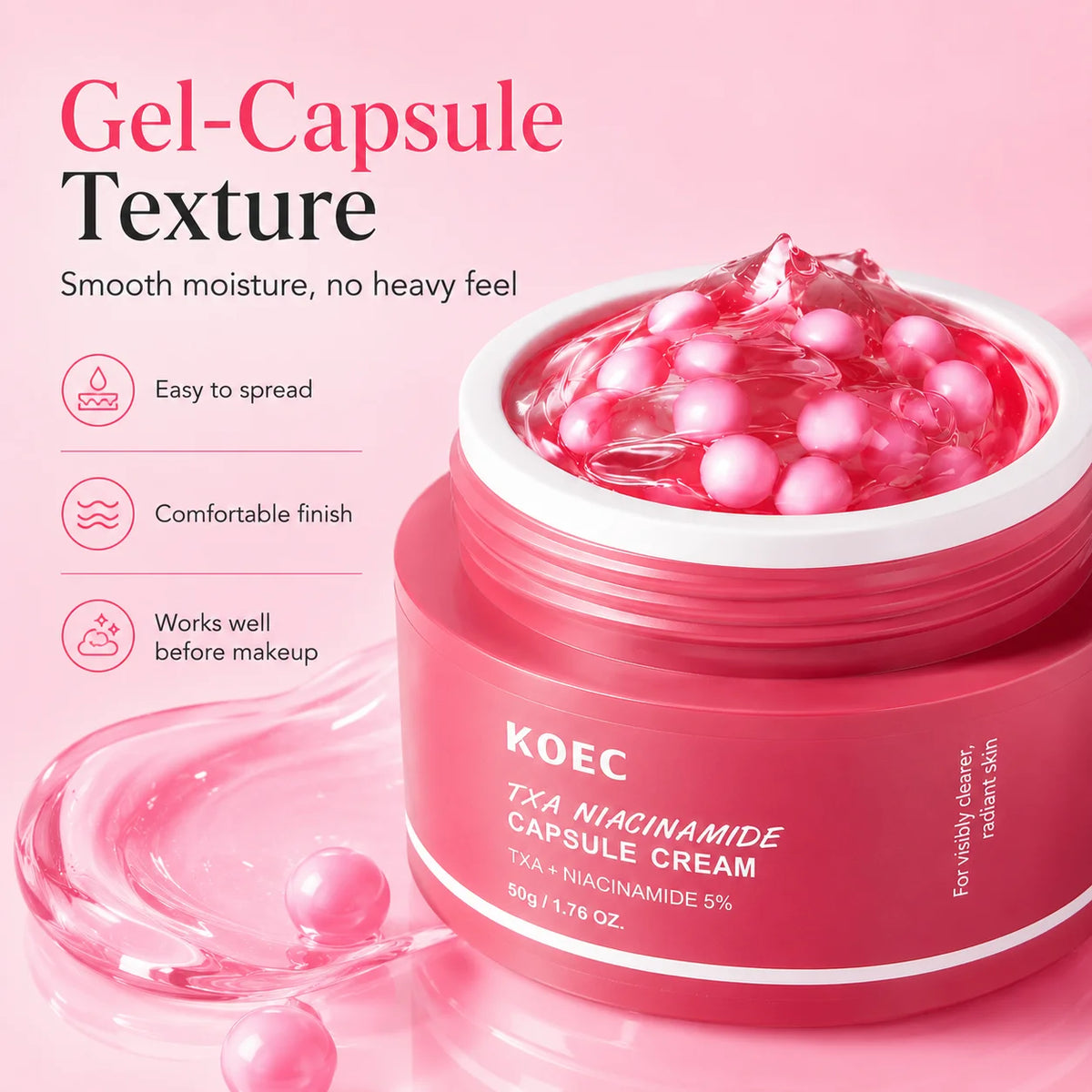 KOEC TXA Niacinamide Capsule Cream — 50 g — product gallery image 3