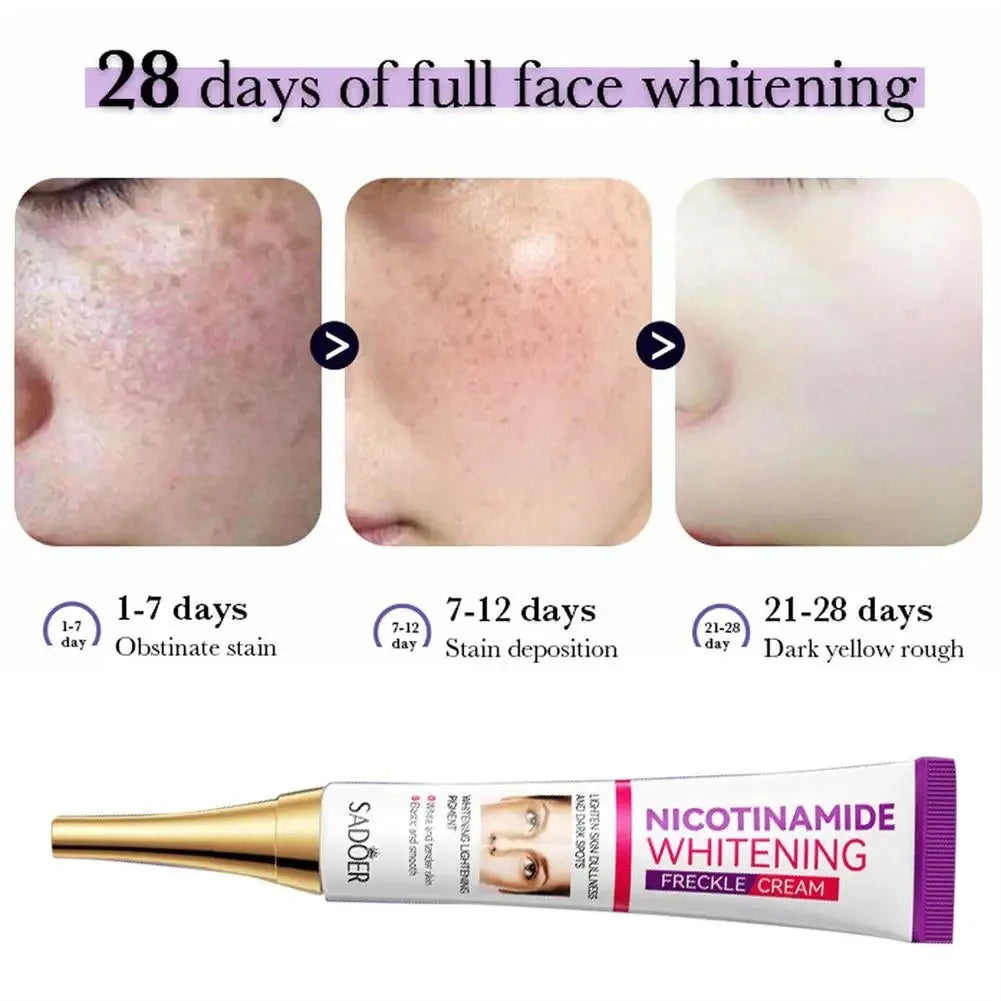 Niacinamide dark spot freckle brightening cream in a jar
