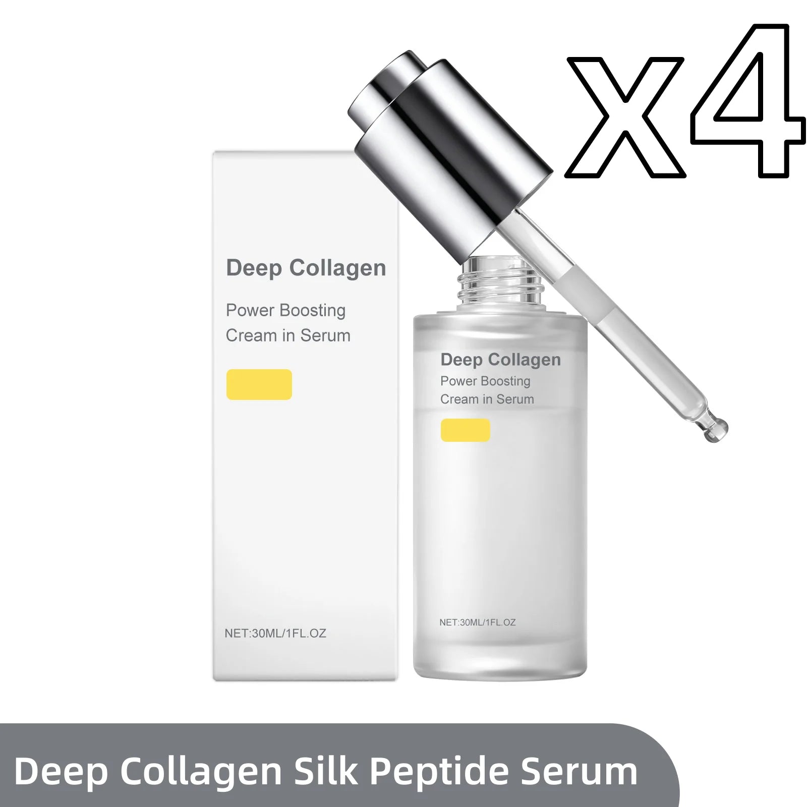 Face firming serum bottle with collagen silk peptide