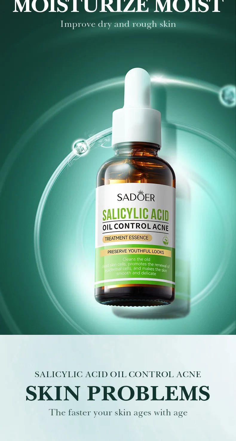 1/3pcs SADOER Fullerene Salicylic Acid Nicotinamide Serum Facial Moisturizing Anti-aging Facial Essence Beauty Skin Care