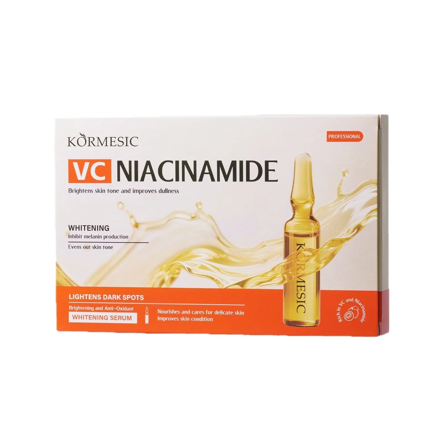 KORMESIC Vitamin C Nicotinamide Brightening Serum Set — Vitamin C & Nicotinamide — Vitamin C and nicotinamide ingredient illustration