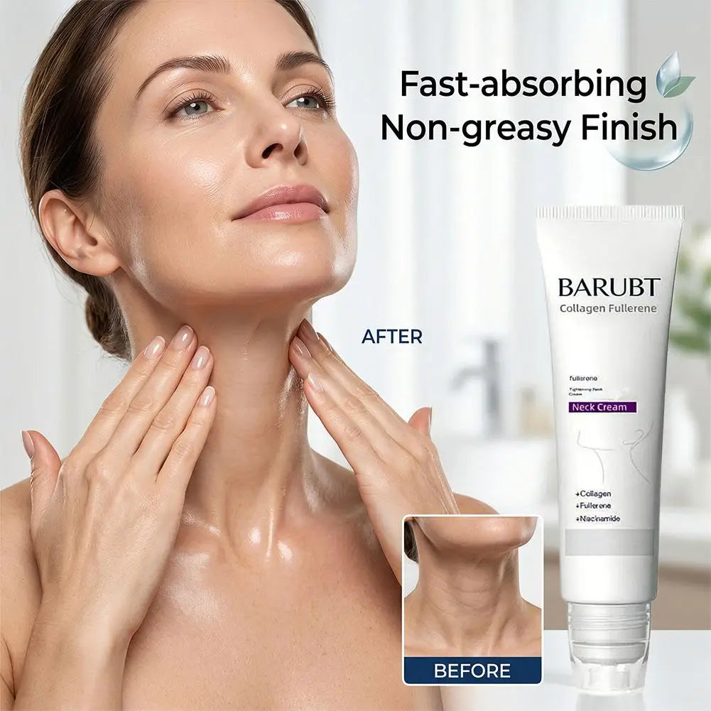 Barubut Anti-wrinkle Firming Neck Cream — Niacinamide — Before and after neck wrinkle reduction results