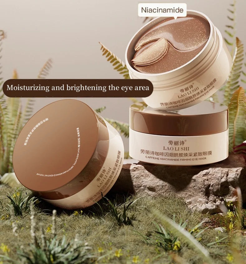 Under-eye mask formulated with caffeine and nicotinamide for firming