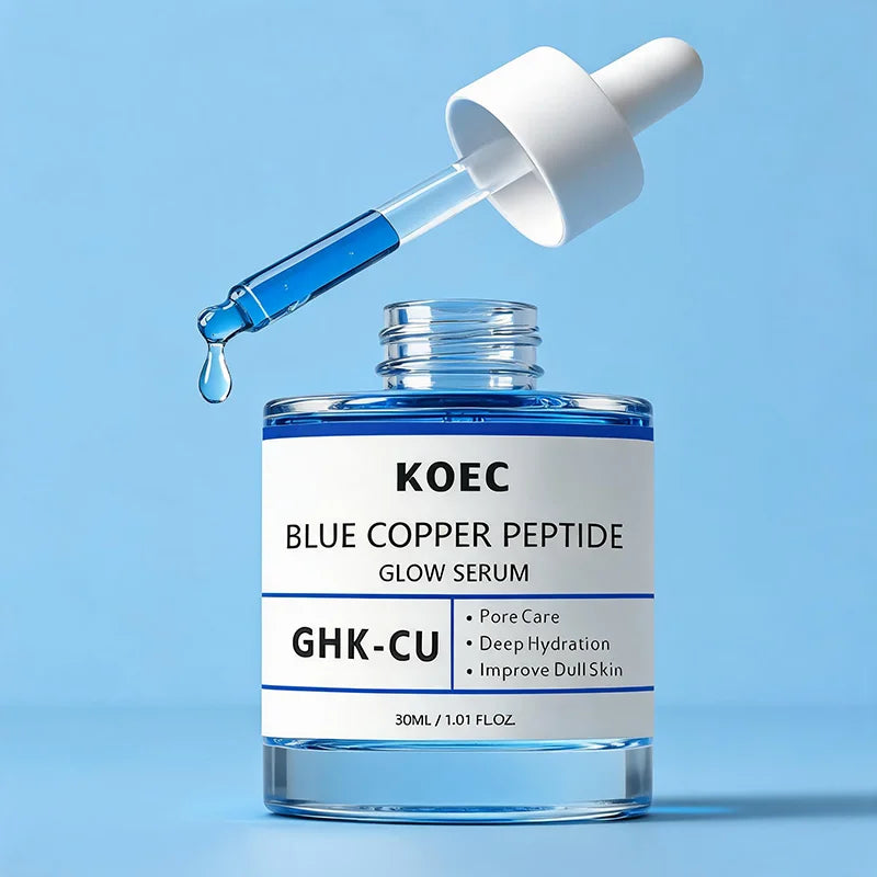 Blue Copper Peptide Bakuchiol Serum Hydrating Facial Essence Moisturizer Nourishing Firming Boosting Daily Skincare 30ml