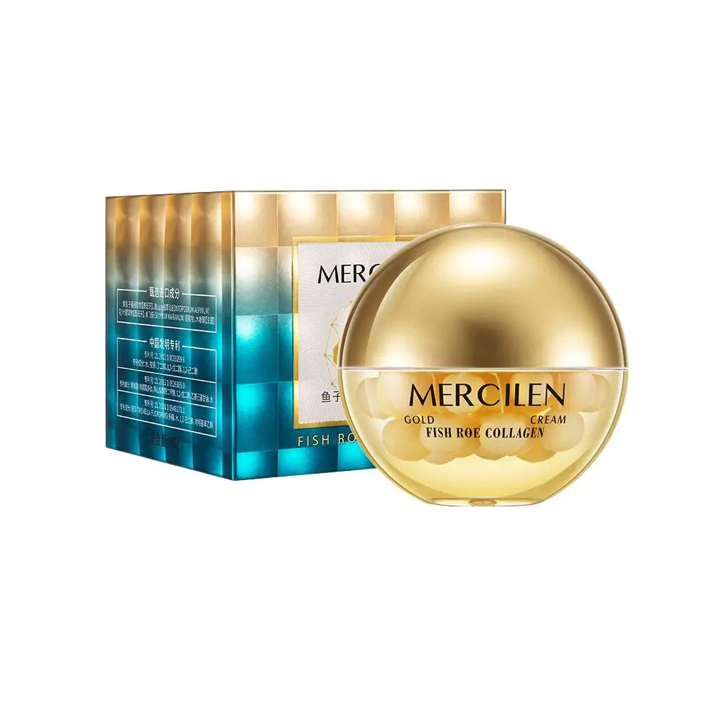 MERCILEN Gold Fish Roe Bosein Collagen Cream — Gold Fish Roe & Collagen — Complete product set lifestyle view