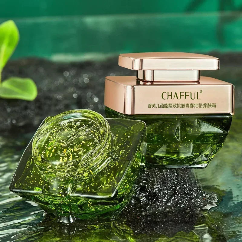 Plant caviar collagen firming face cream in a jar