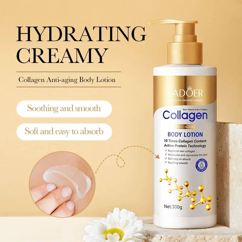 Collagen milk face and body cream for skin whitening and moisturizing
