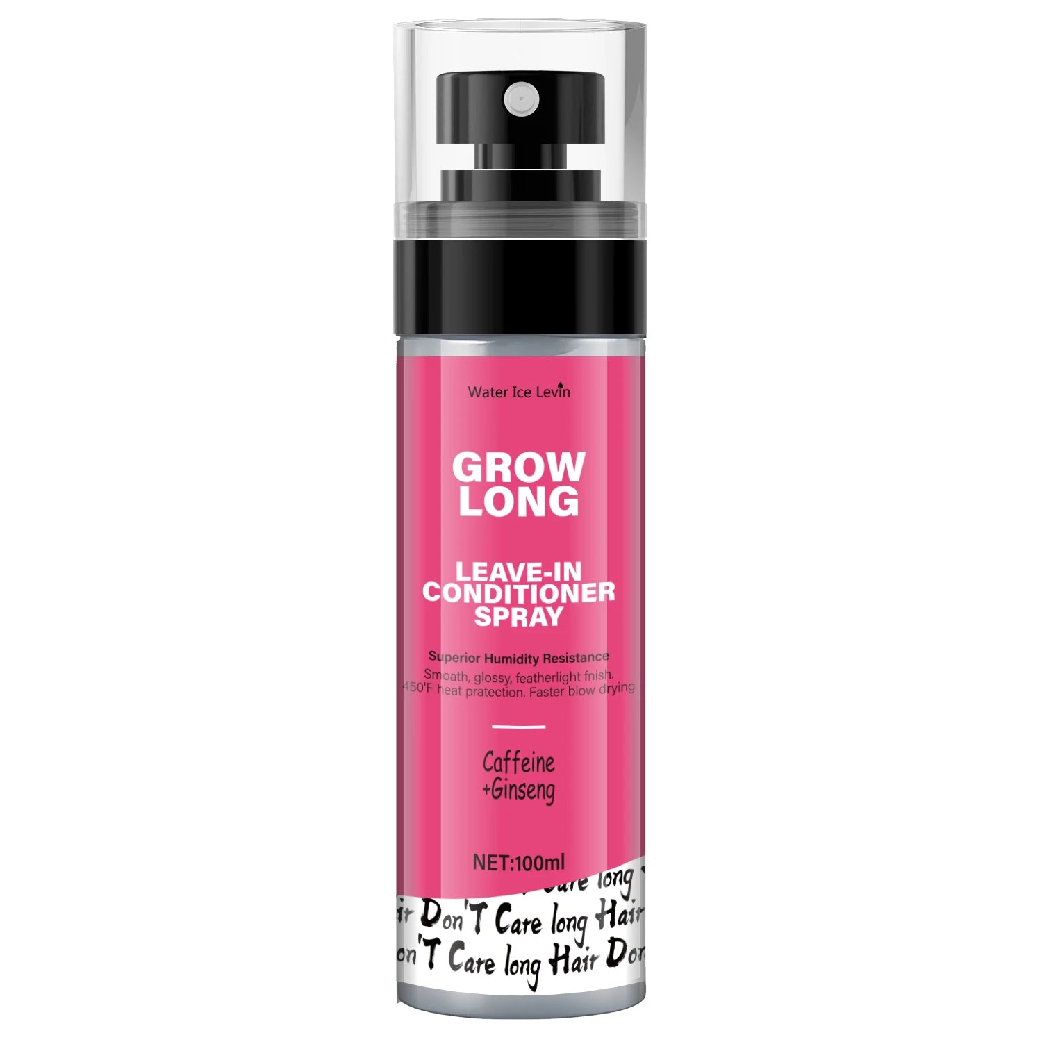 Leave-in spray bottle with biotin and vitamin E for hair