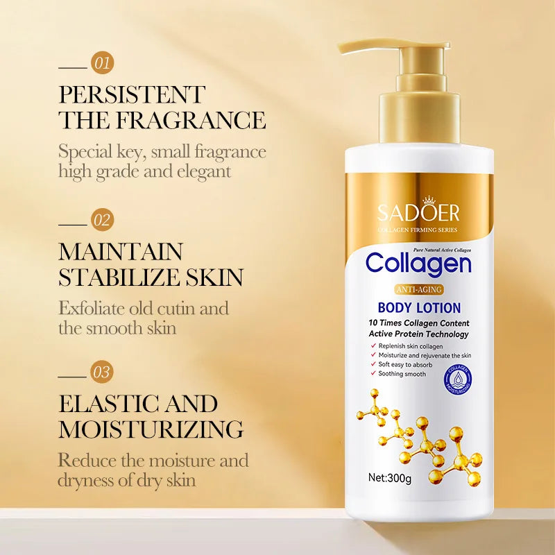 Collagen milk face and body cream jar for moisturizing and brightening skin