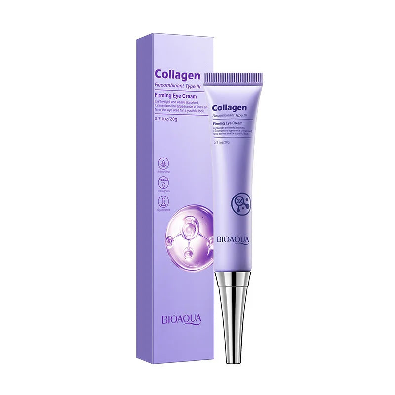 BIOAQUA Collagen Brightening Face Serum — Collagen — Side angle view of bottle and packaging