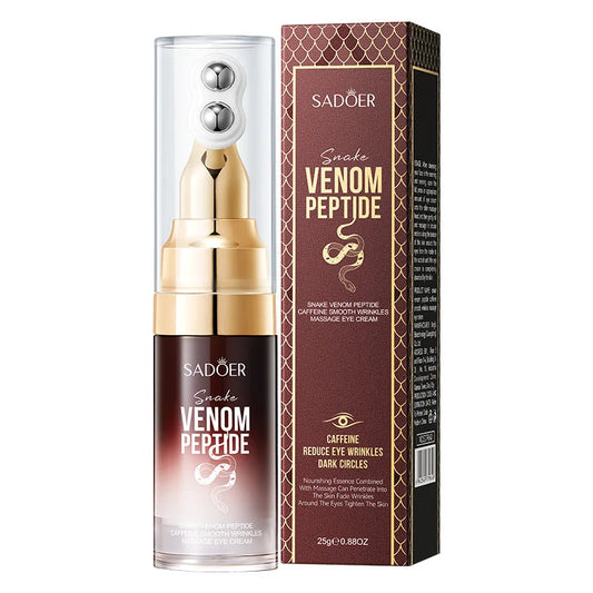 SADOER Snake Venom Peptide & Caffeine Firming Eye Cream — Snake Venom Peptide & Caffeine — Eye cream tube front view with anti-aging label
