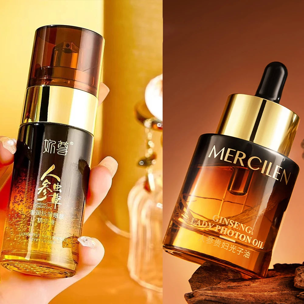 MERCILEN — Ginseng Photon Essence Oil — Before and after skin radiance results