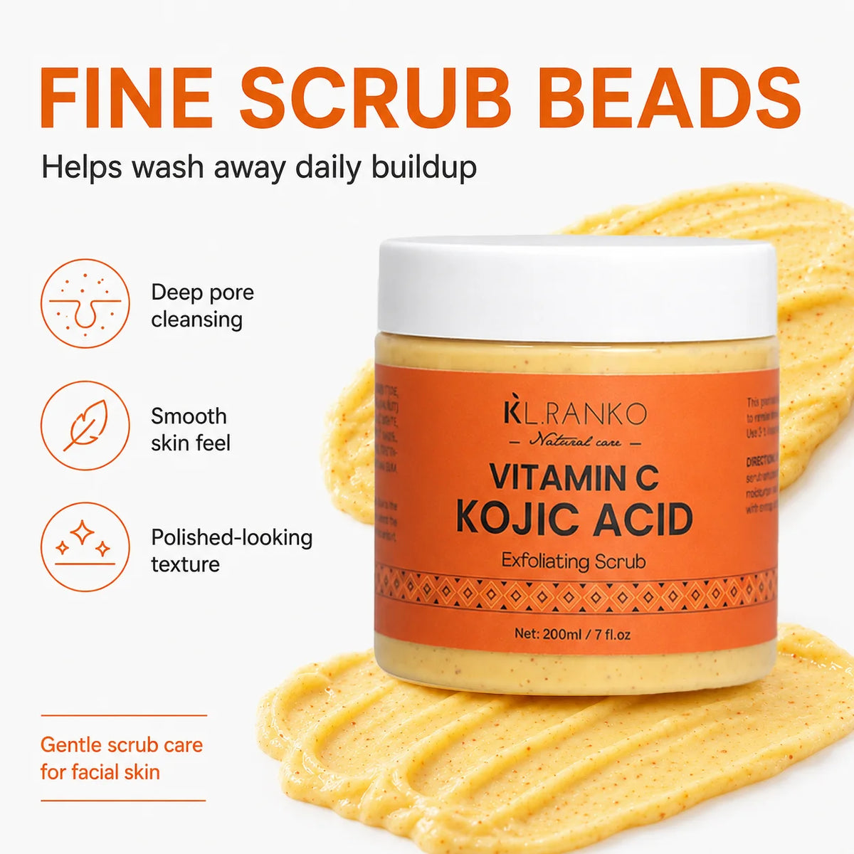 KL.RANKO Vitamin C Kojic Acid Scrub — 200 ml — product gallery image 3