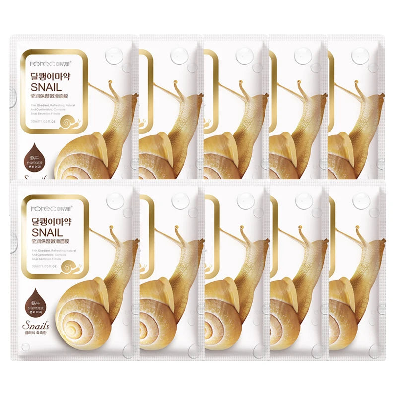 Snail extract essence facial mask for anti-aging skincare