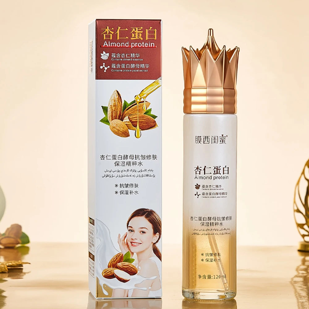 GUSHIYUTA Melanin Repair Brightening Face Lotion — Melanin Repair — Gradient blue bottle hand-held lifestyle shot