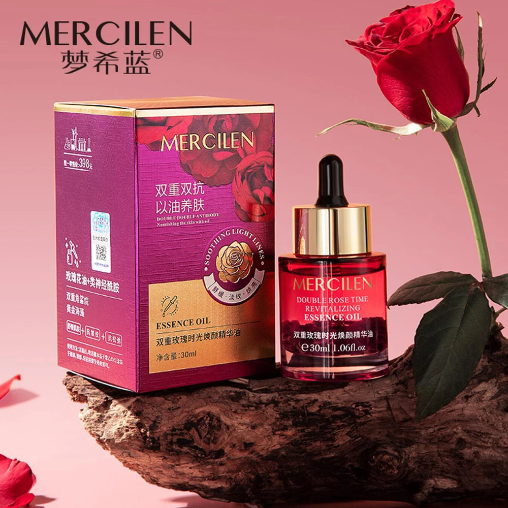 MERCILEN Sea Grape — Collagen Peptide — Essence oil bottle beside sea grapes