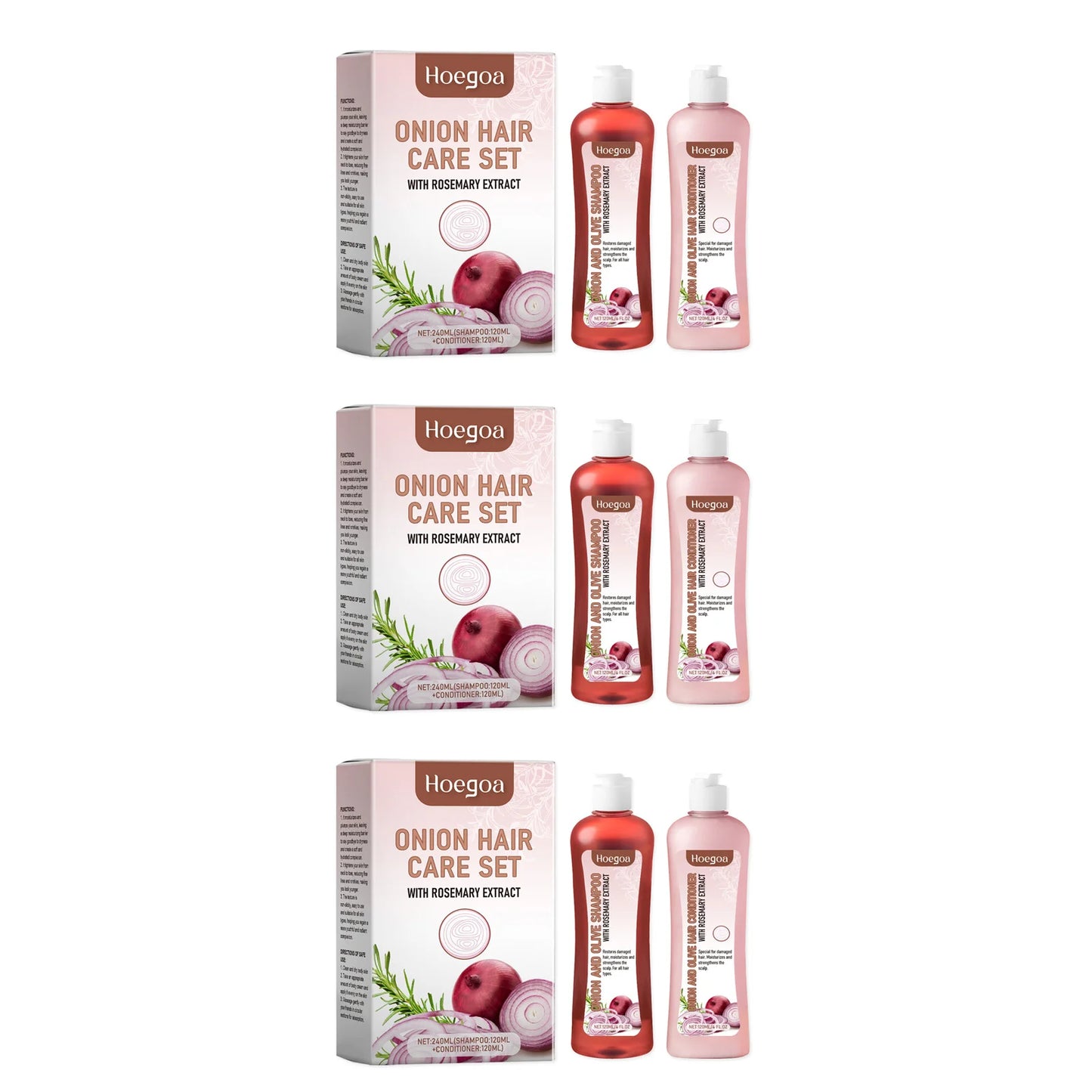 Onion Rosemary Shampoo & Conditioner Strengthening Hair Set