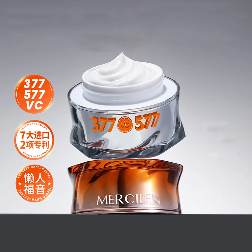 MERCILEN — 377 VC Face Cream — Before and after brightening results