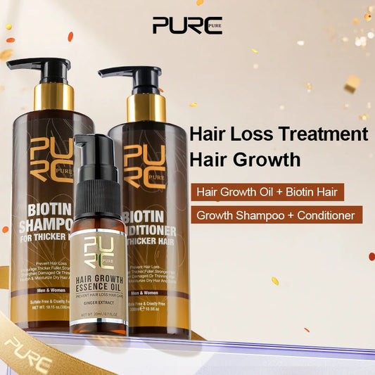 PURC Biotin Ginger Hair Growth Shampoo & Conditioner Set