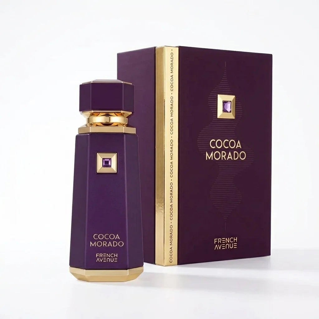 Fragrance World French Avenue EDP — oud + woody + vanilla — bottle with cap detail