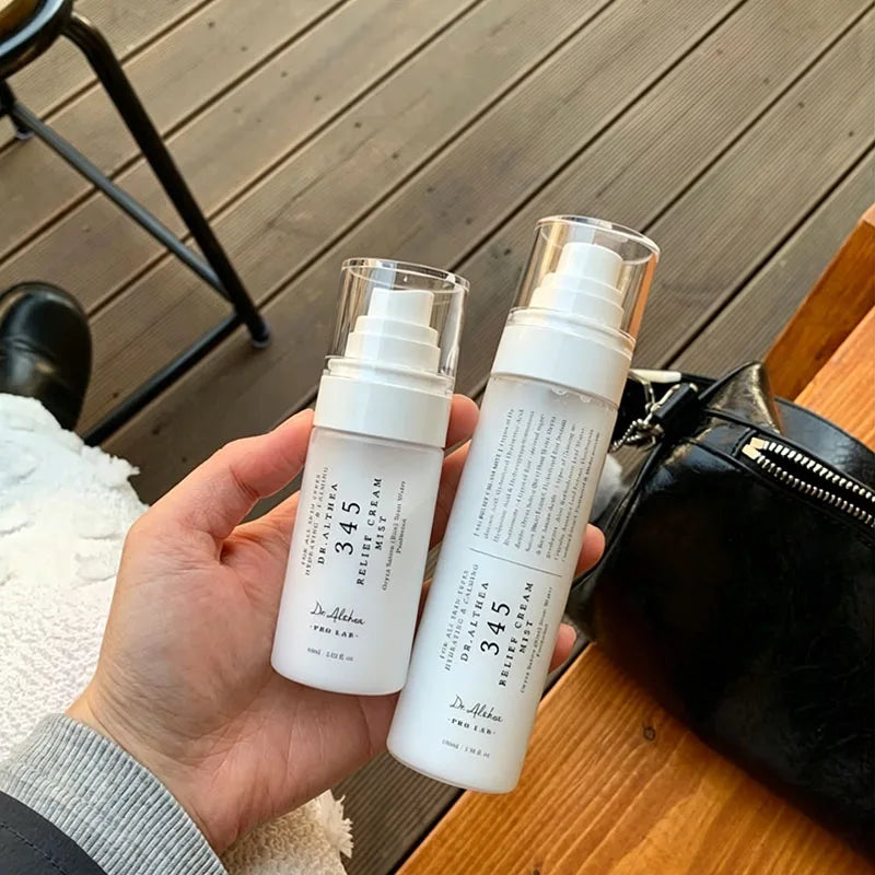 DR ALTHEA 345 Face Moisturizer Daily Soothing Cream And Mist — 345 Relief Formula — Cream texture and skin recovery detail