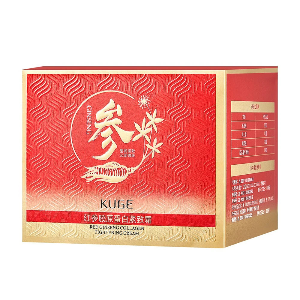 Red Ginseng Collagen Firming Cream Reduce Fine Lines Beauty Face Cream Moisturizing Oil Control For Facial Skin Care Products