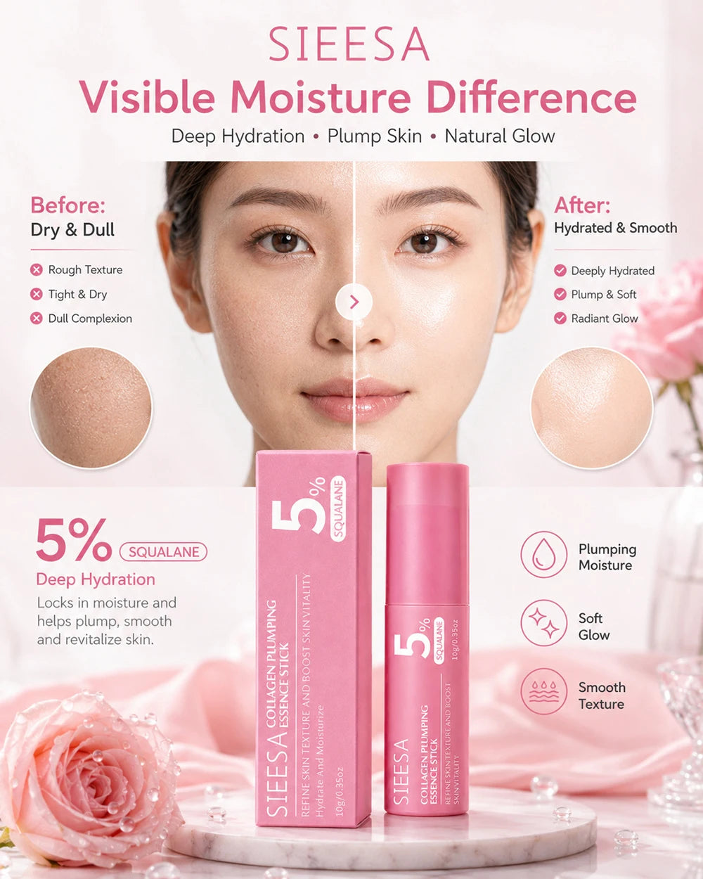 Facial Massage Cream Moisturizing Face Care Collagen Rich Essence Stick Firming Lifting Multi Effect Face Cream Skincare Cream
