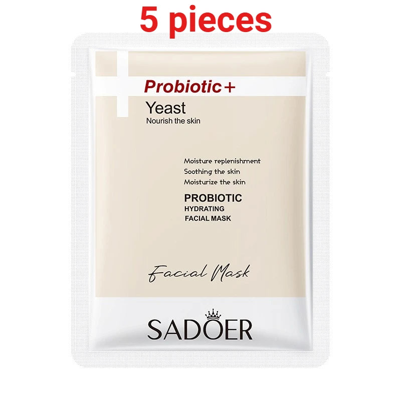 Sheet mask packaging for hydrating facial treatment with hyaluronic acid and niacinamide
