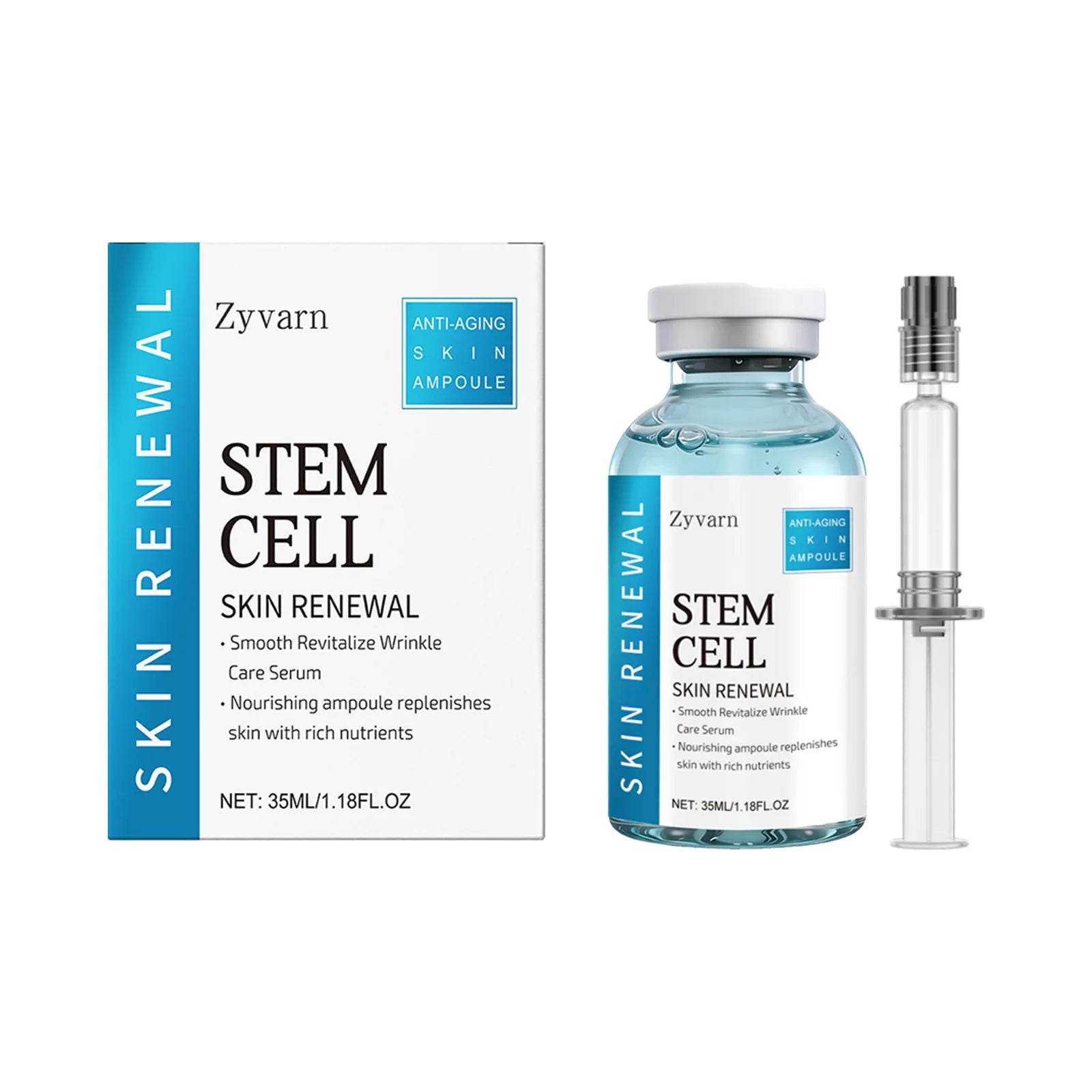 Moisturizing and soothing face serum ampoule bottle with salmon DNA PDRN and collagen